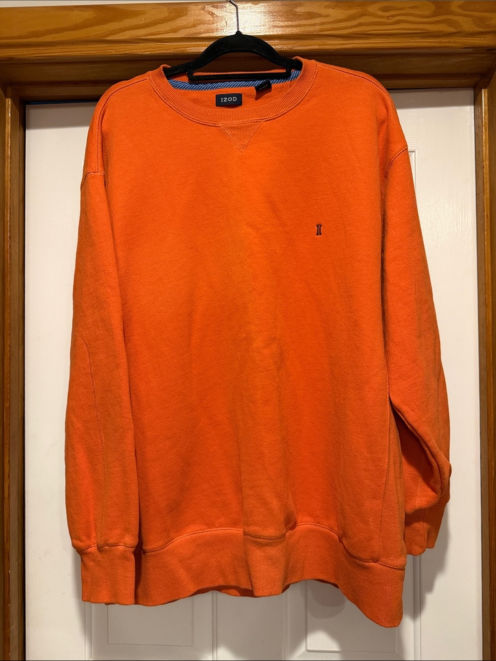 Izod Men's Bright Orange Crewneck Sweatshirt